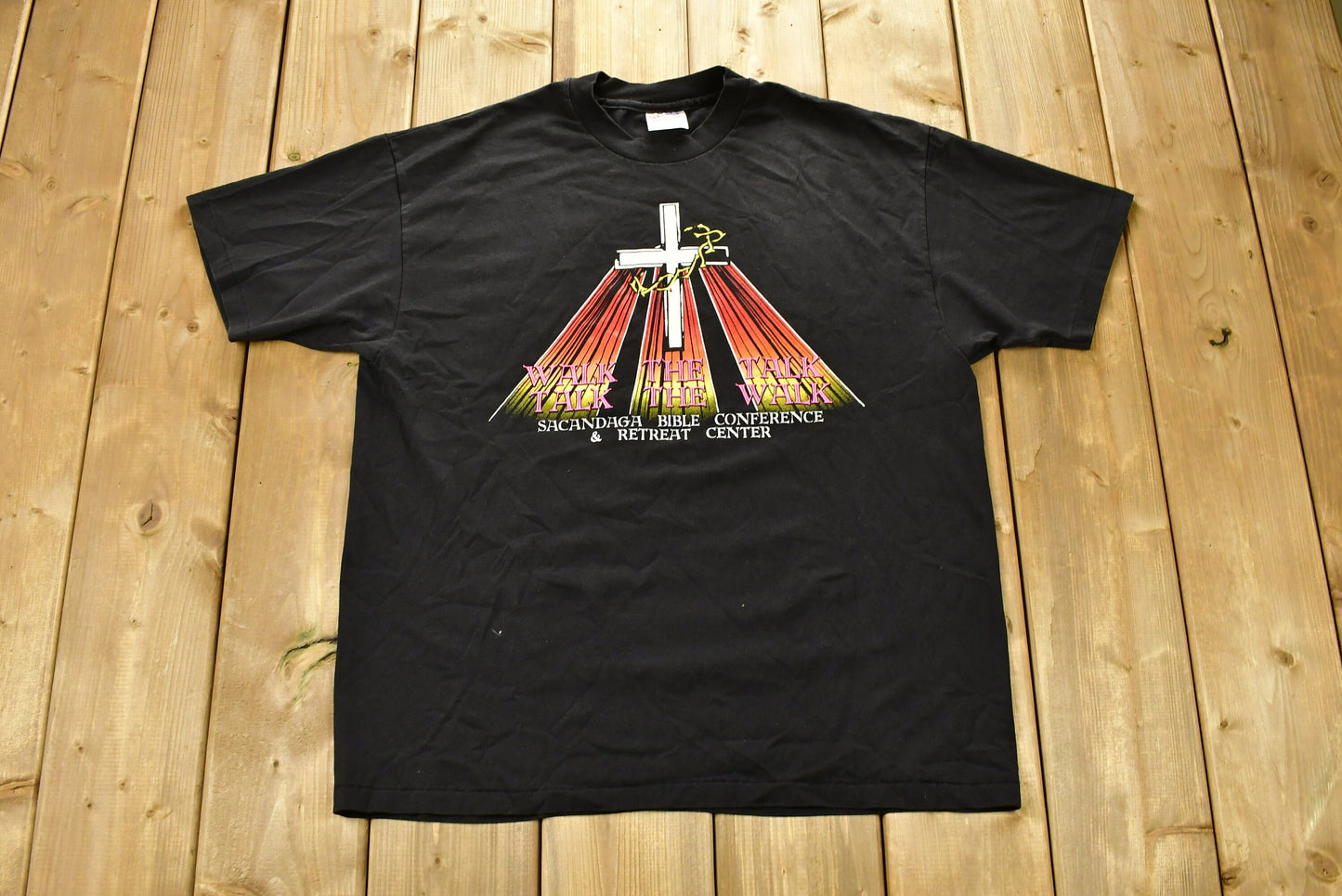 Vintage 1990s Sacandaga Bible Conference & Retreat Center T-Shirt / Religious T Shirt / Streetwear / Retro / Single Stitch / Made In USA