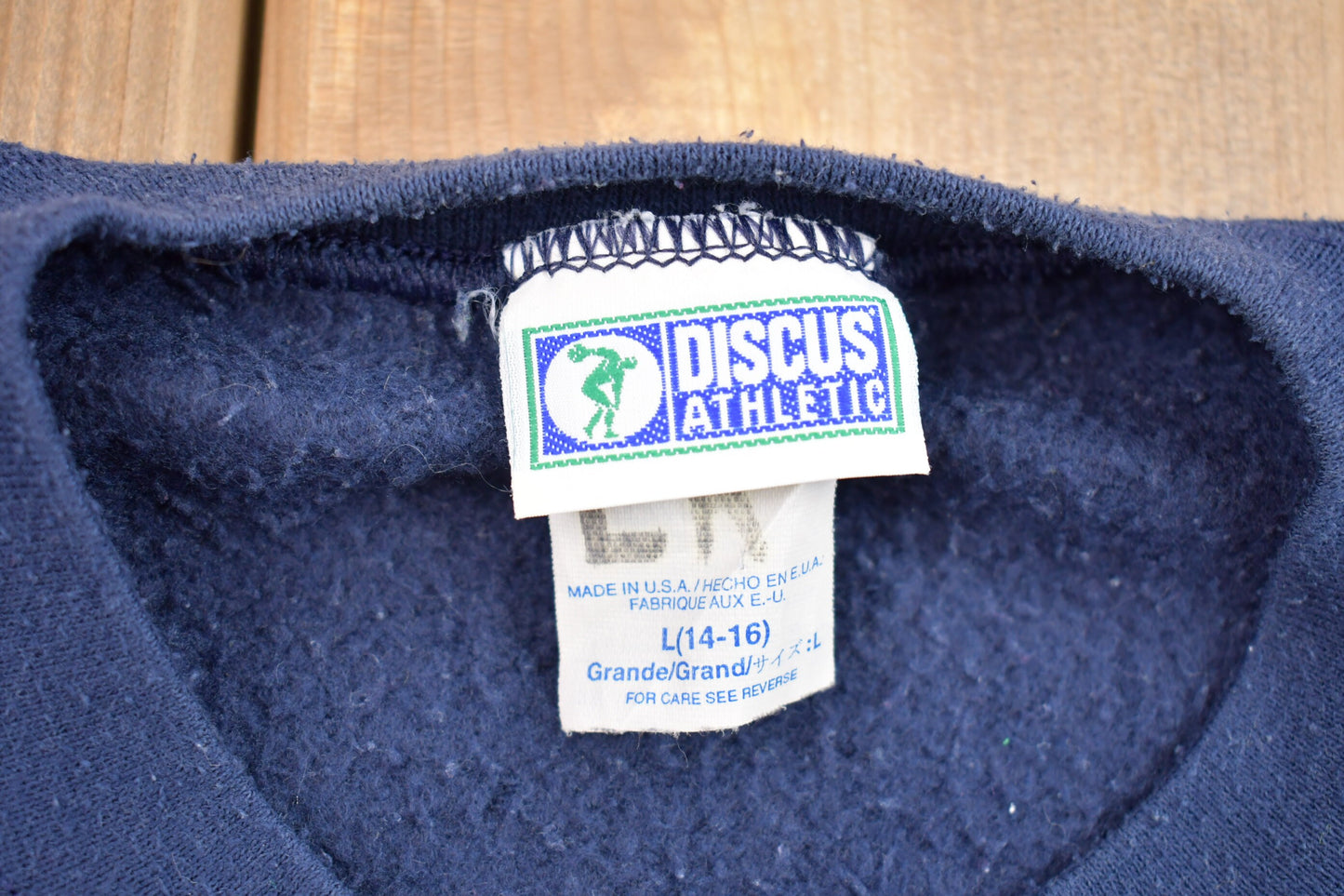 Vintage 1990s Youth St. Mary's Discus Athletics Plaid Embroidered Crewneck Sweatshirt / 90s Crewneck / Souvenir / Athleisure / School