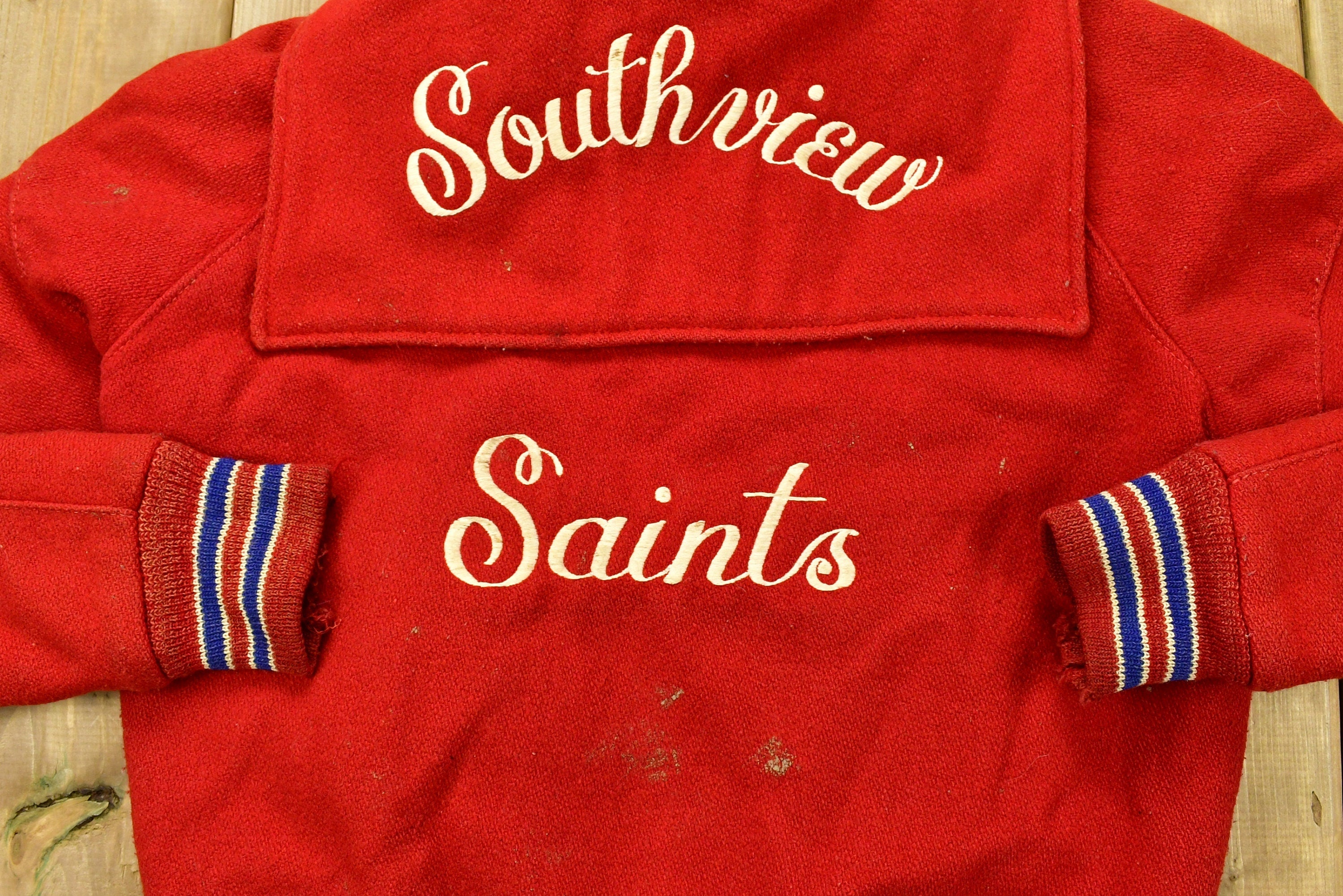 Vintage 1960s Southview Saints Delong Varsity Jacket