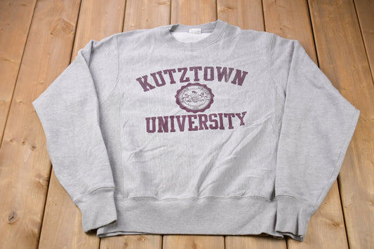 Vintage 1990s Kutztown University Reverse Weave Champion Sweatshirt / Vintage Champion / Vintage Pullover / Streetwear / Athleisure