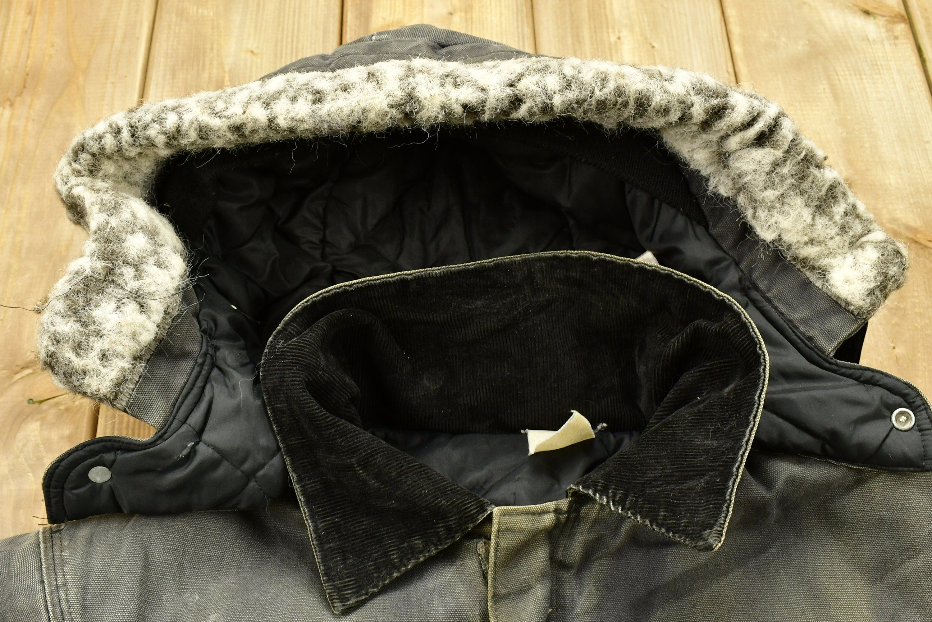 Vintage 1980s Carhartt Chore Coat Hooded