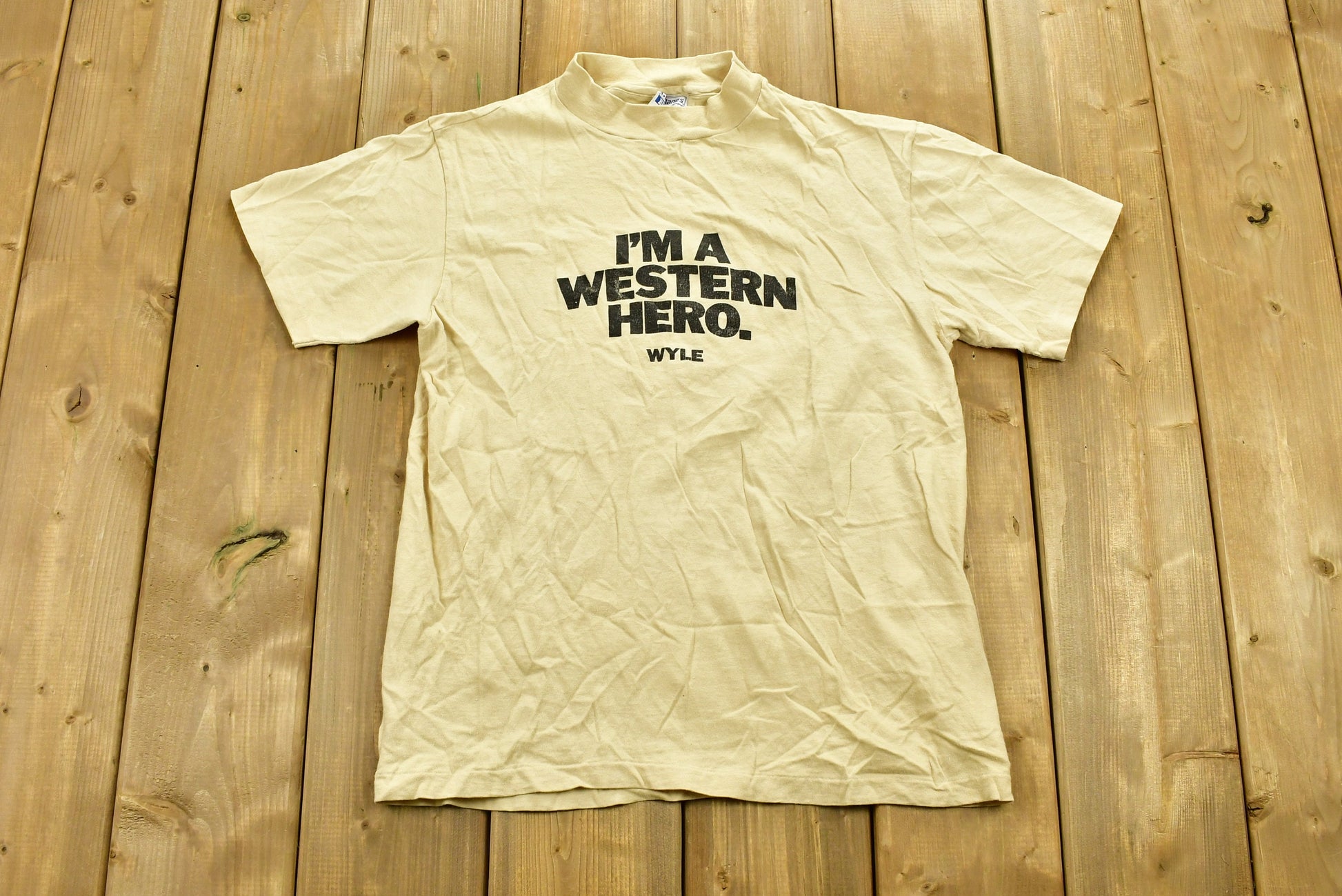 Vintage 1980s Wyle "I'm A Western Hero" T-shirt