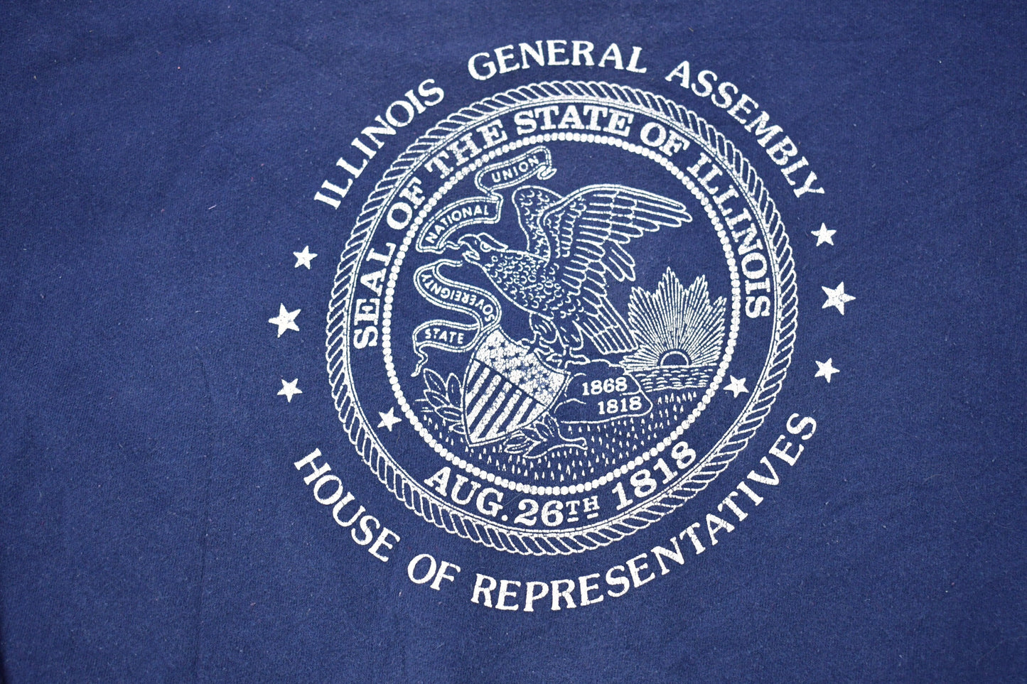 Vintage 1990s Illinois General Assembly Graphic Crewneck Sweatshirt / 90s Crewneck / Souvenir / Athleisure / Streetwear / Travel And Tourism