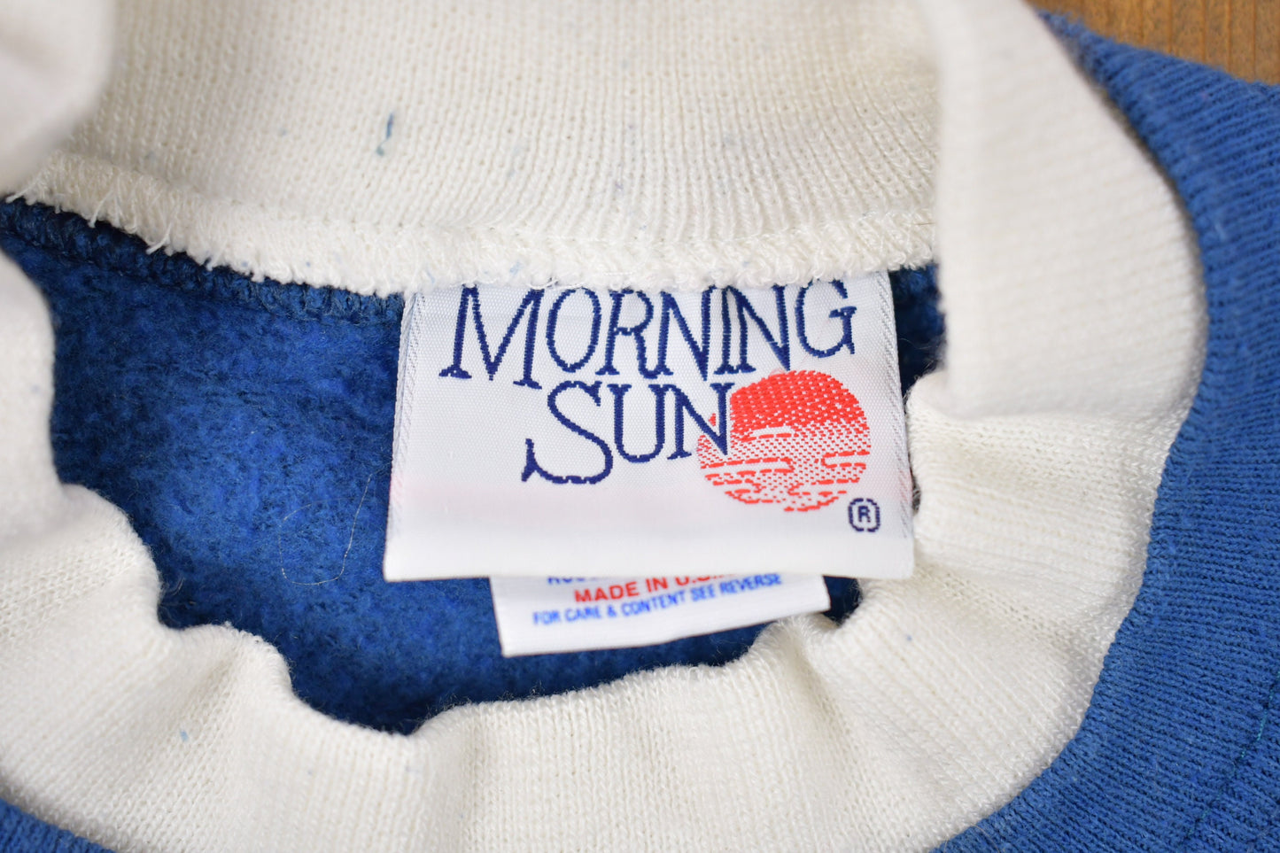 Vintage 1990s Morning Sun Made In USA Crewneck / Nature Print / Vintage Sweatshirt / Fall Pumpkin / Pullover Sweatshirt / Double Collar