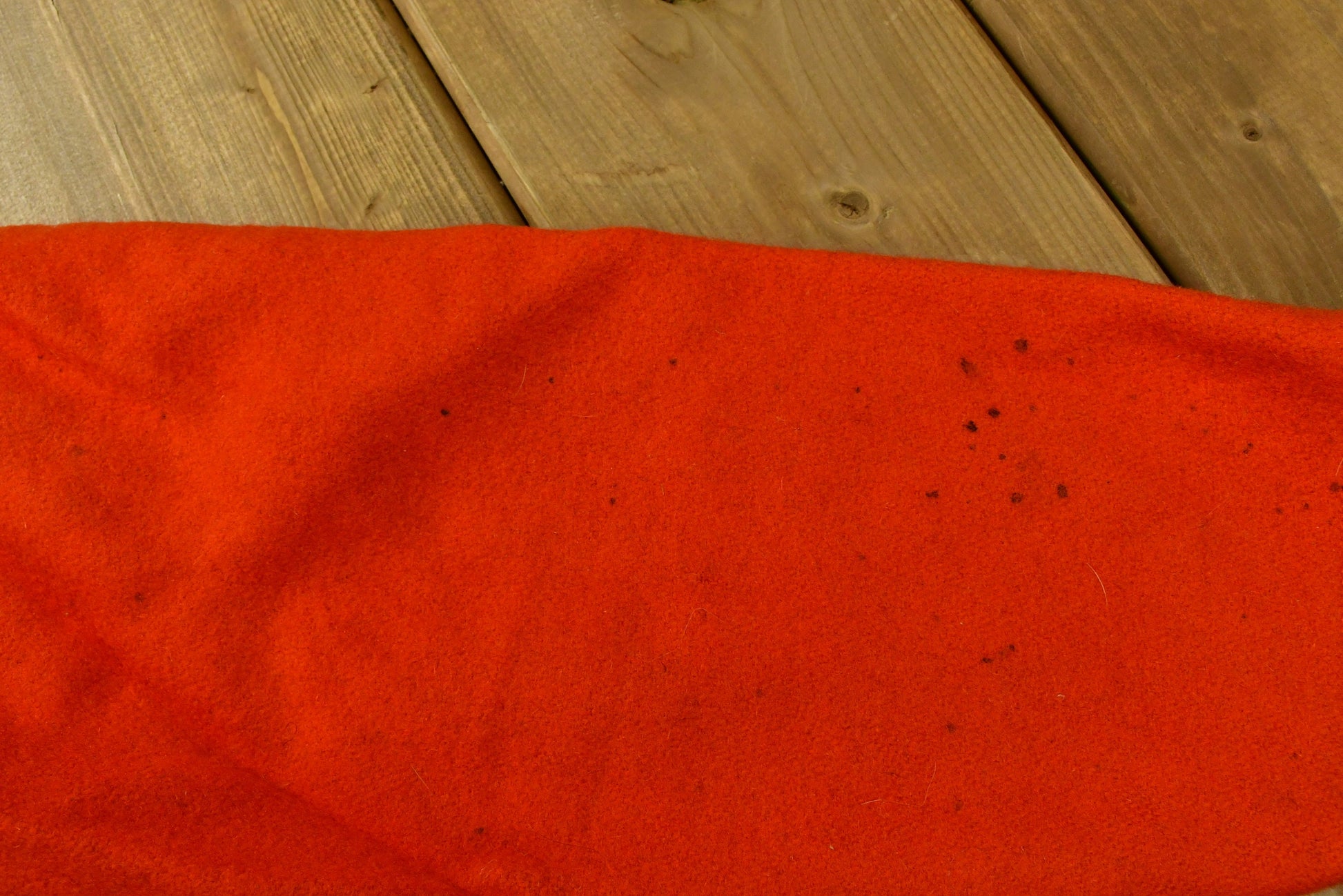 Vintage 1950s Distressed Orange Full Zip Jacket