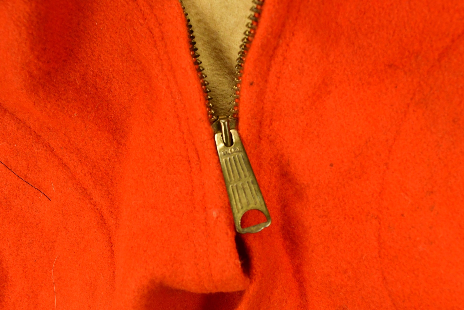 Vintage 1950s Distressed Orange Full Zip Jacket