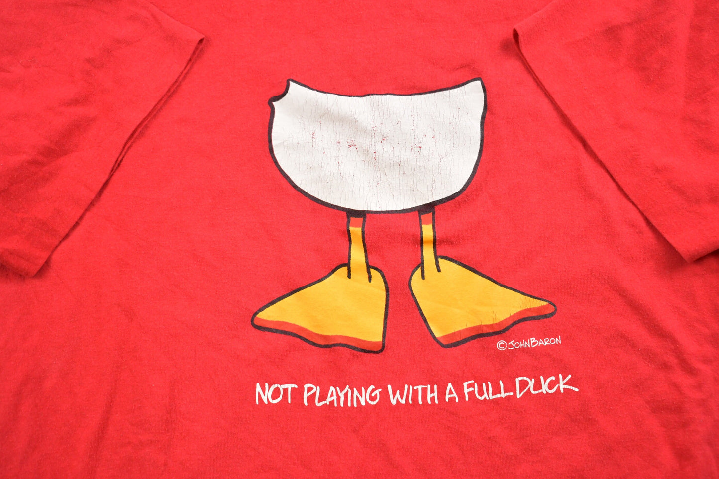 Vintage 1990s Not Playing Duck T-Shirt / Graphic / 80s / 90s / Streetwear / Retro Style / Single Stitch / Made In USA / Duck Tshirt