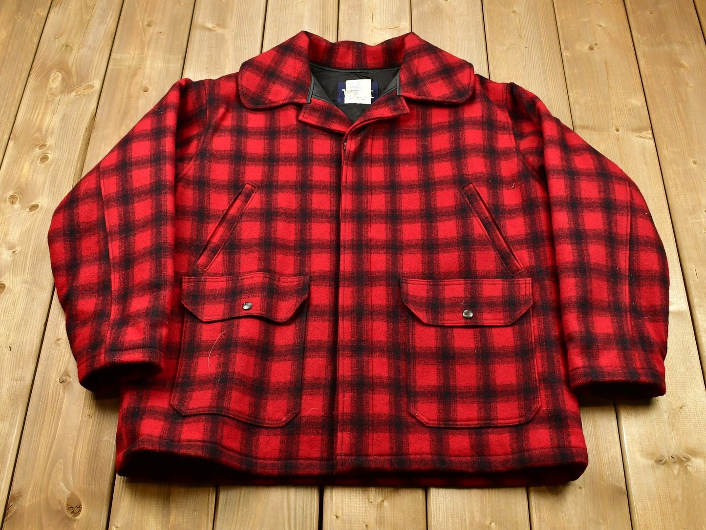 Vintage 1980s Woolrich Buffalo Plaid Hunting Jacket