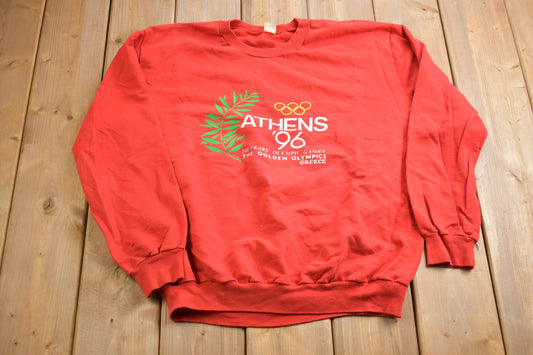 Vintage 1996 Athens Greece Olympic Games Crewneck Sweatshirt / 90s Crewneck / Souvenir / Athleisure / Streetwear / Travel And Tourism