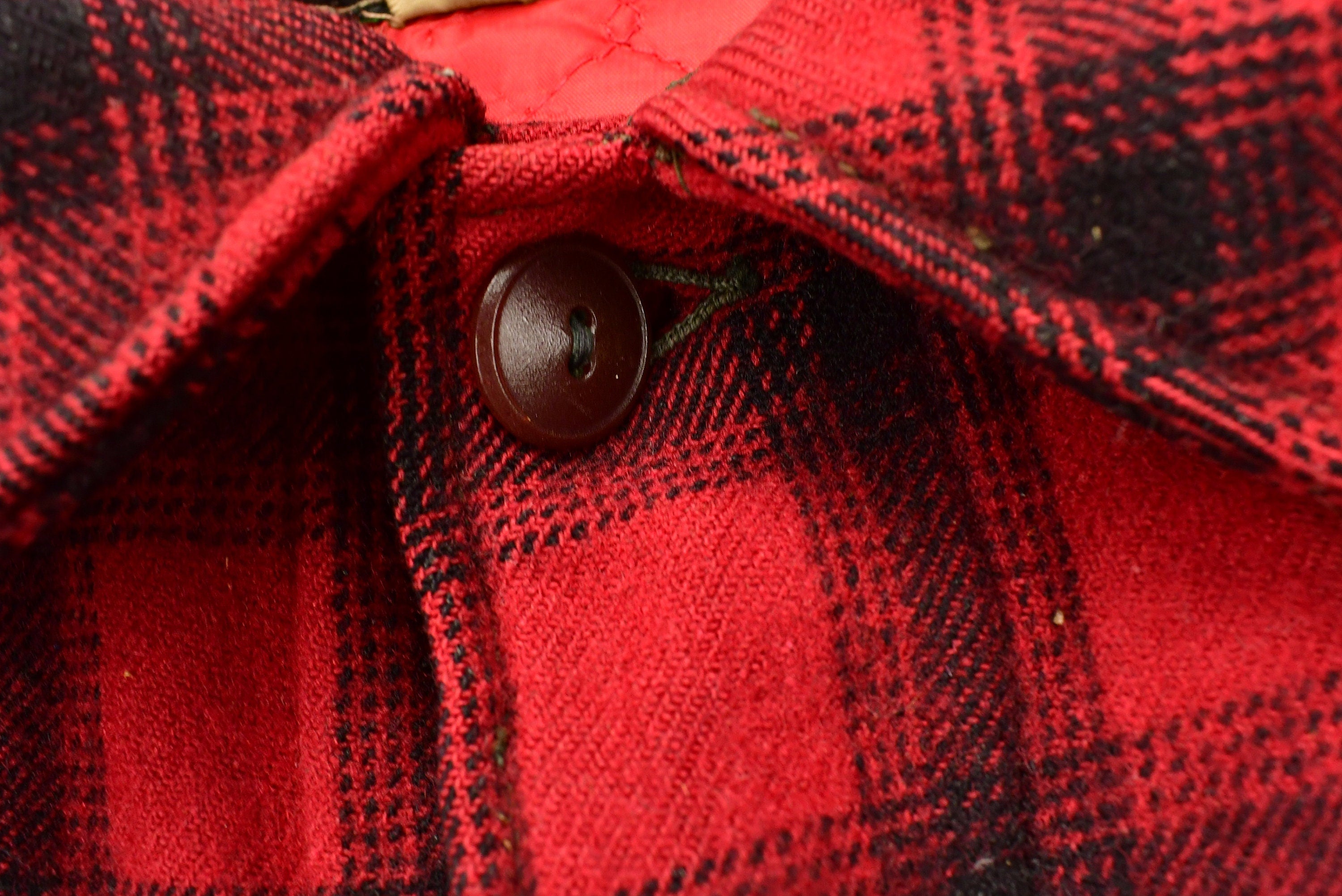 Vintage 1950s Woolrich Buffalo Plaid Wool Hunting Jacket