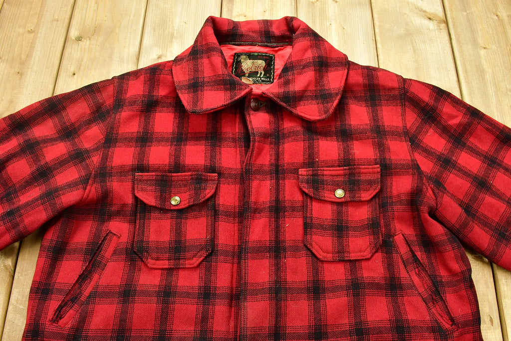 Vintage 1950s Woolrich Buffalo Plaid Wool Hunting Jacket