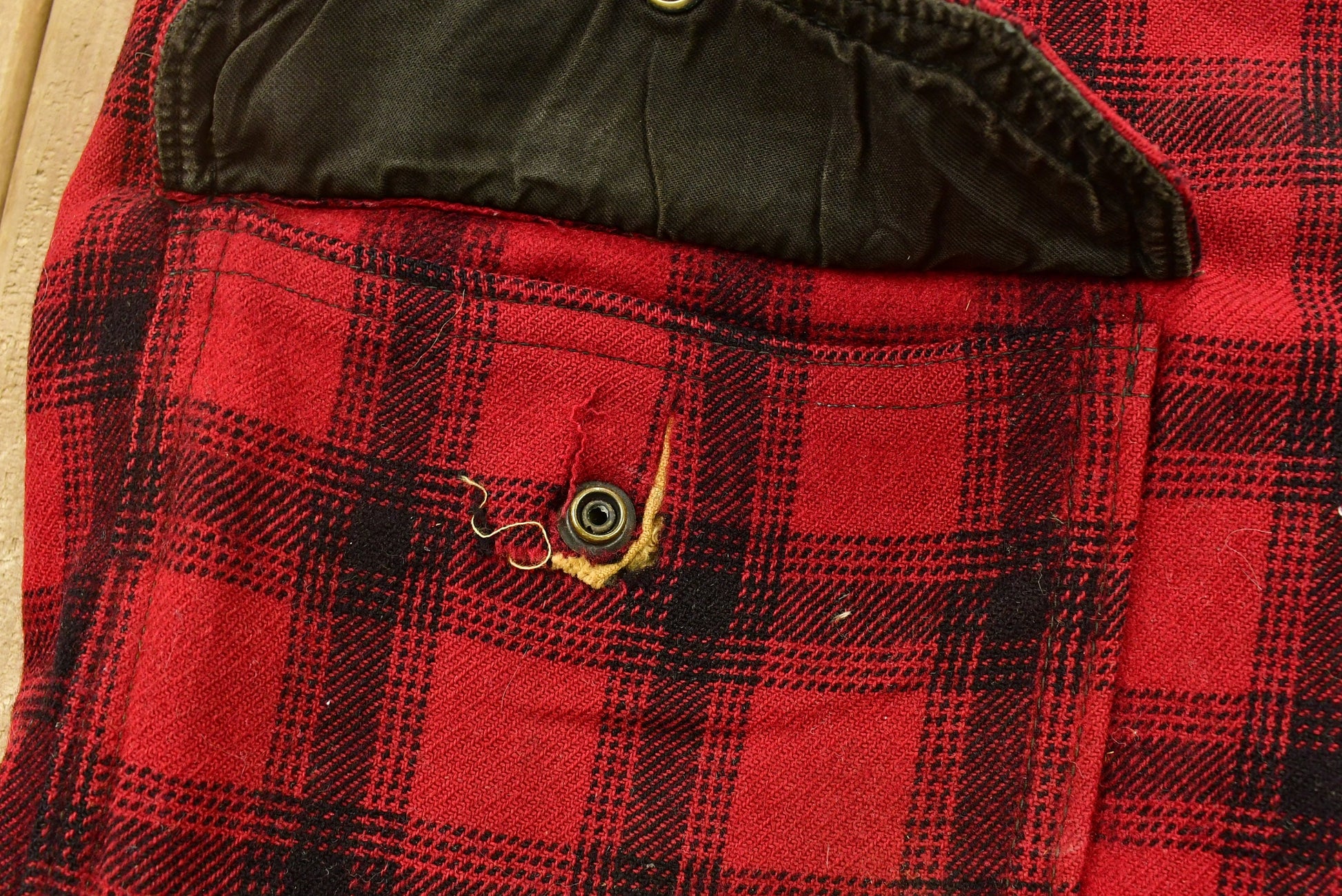 Vintage 1950s Woolrich Buffalo Plaid Wool Hunting Jacket