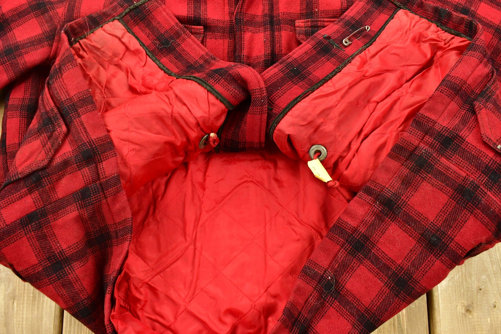 Vintage 1950s Woolrich Buffalo Plaid Wool Hunting Jacket
