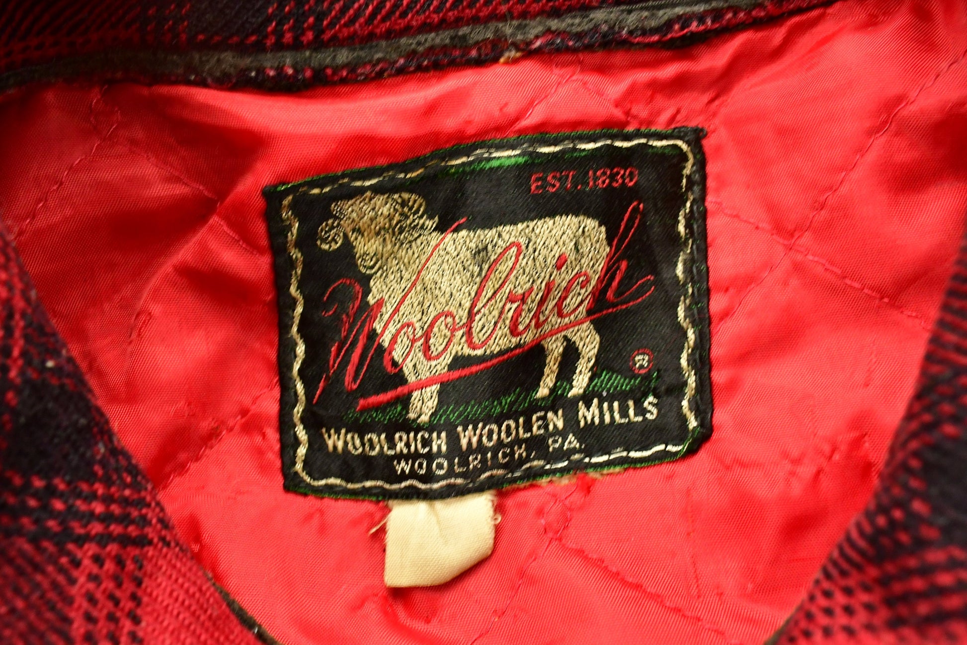 Vintage 1950s Woolrich Buffalo Plaid Wool Hunting Jacket