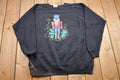 Vintage 1990s Nutcracker Christmas Raglan Cut Sweater , 90s Holiday Crewneck , Winter Wear , Festive Graphic Print , Made In USA