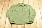 Vintage 1950s Military Infantry Wool Button Up Shirt