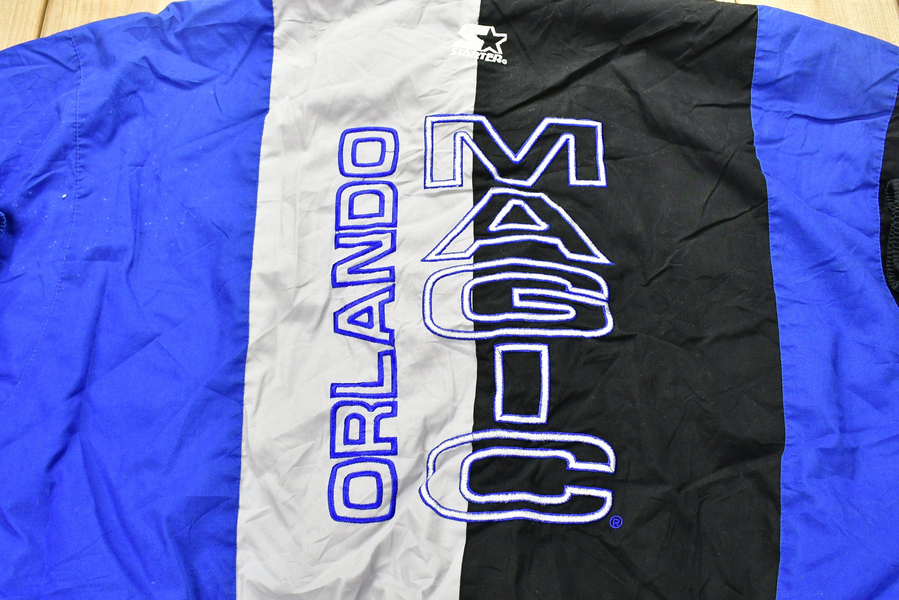 Vintage 1990s Orlando Magic NBA Color Block Starter Windbreaker Jacket