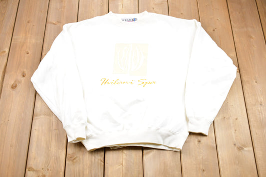 Vintage 1990s Spa Embroidered Logo Crewneck Sweatshirt / 90s Crewneck / Souvenir / Athleisure / Streetwear / Travel And Tourism