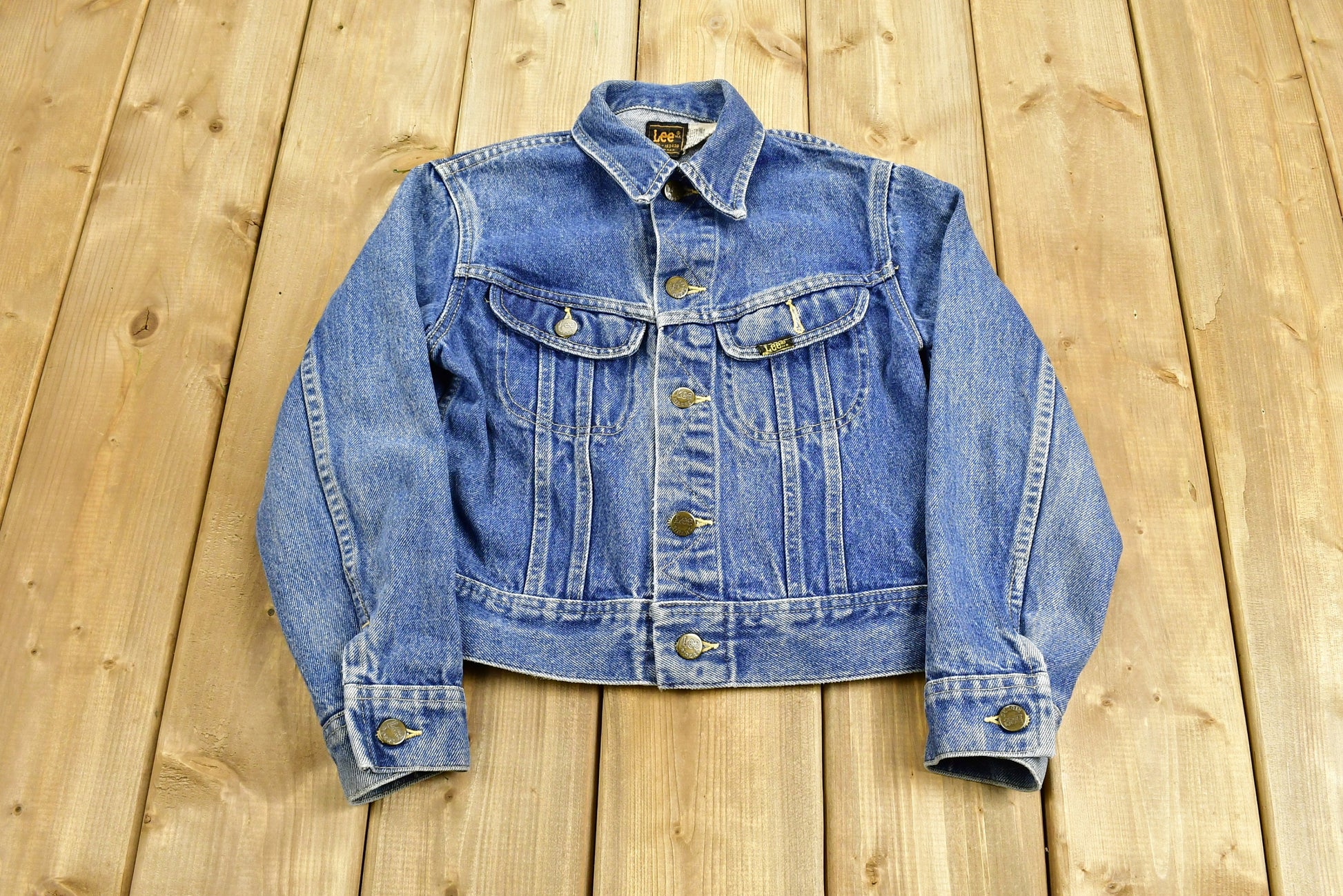 Vintage 1970s Lee Storm Riders Denim Kids Jean Jacket