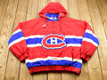 Vintage 1990s Montreal Canadiens NHL Apex One Quarter Zip Puffer Jacket