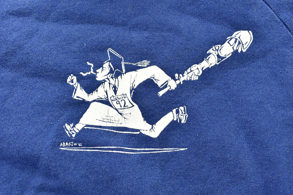 Vintage 1990s NSS Class Of 1992 Raglan Cut Hooded Sweatshirt