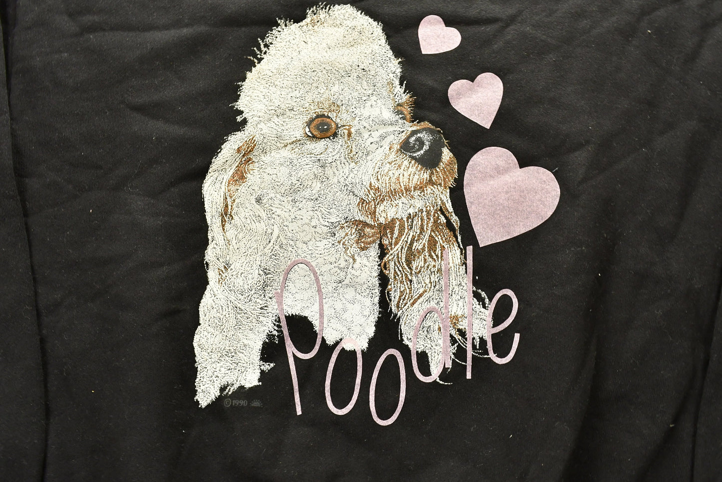 Vintage 1990 Poodle Graphic Crewneck / Made In USA / Vintage Sweatshirt / Animal Print / Cute Sweater / Made In USA / Cute Dog Sweater