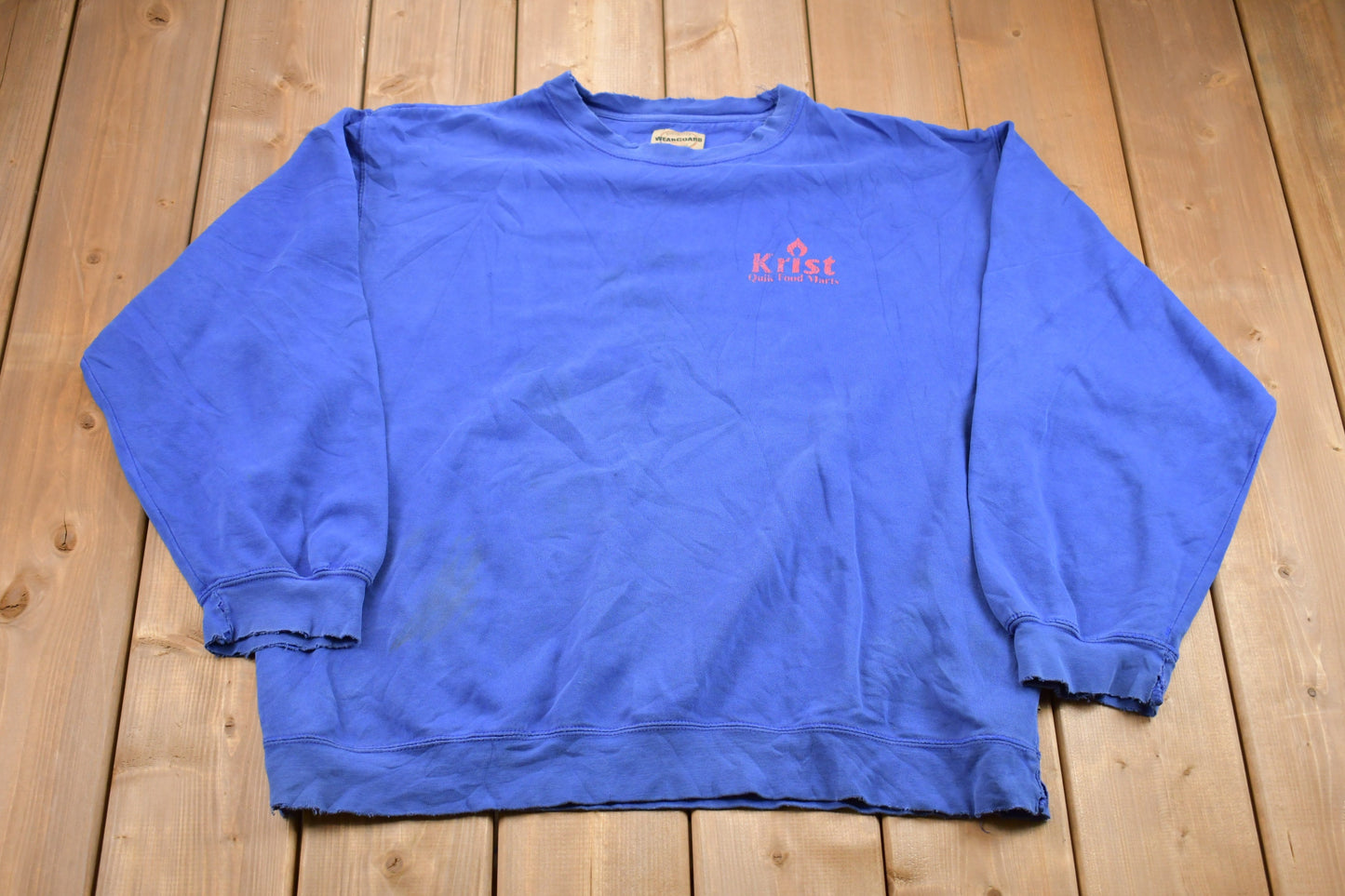 Vintage 1990s Krist Food Marts Crewneck Sweatshirt / 90s Crewneck / Souvenir / Athleisure / Streetwear / Travel And Tourism