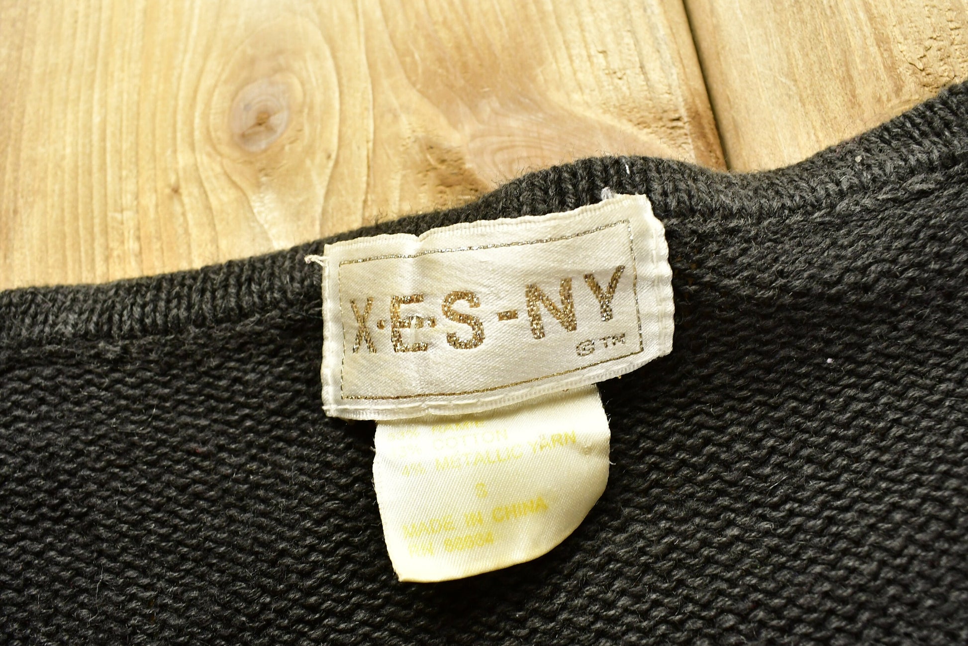 Vintage 1980s XES-NY Color Block Textured Knitted Sweater