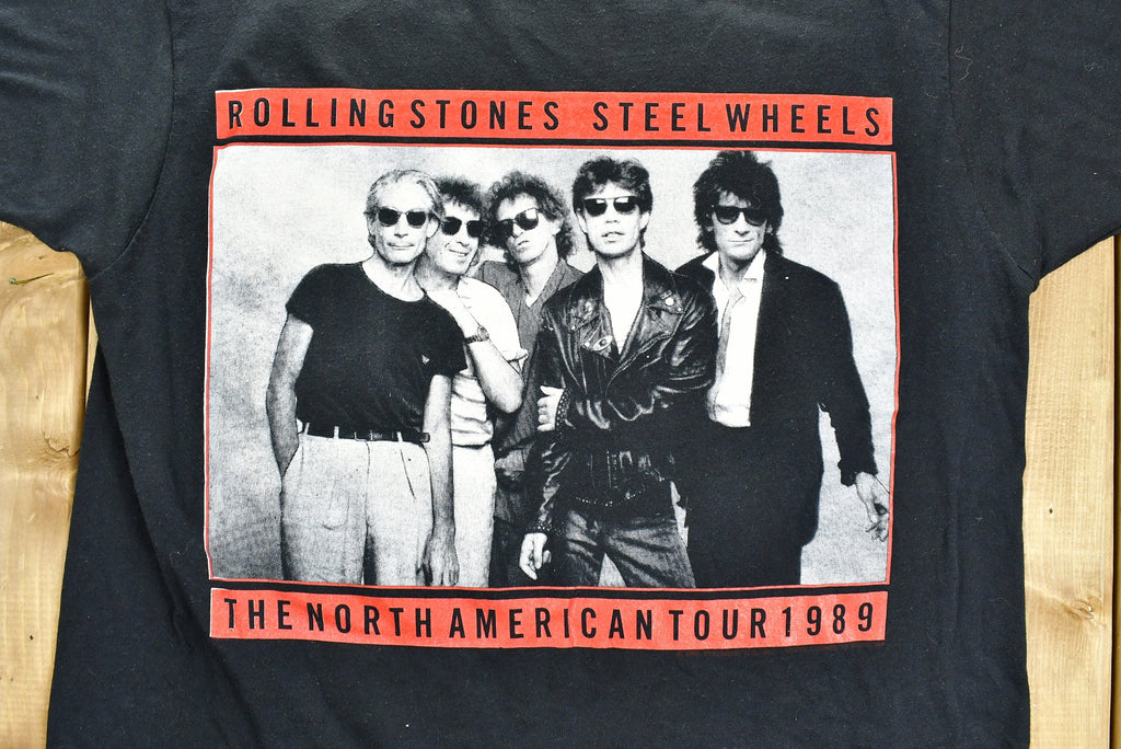 Vintage 1989 The Rolling Stones Steel Wheels Tour Band T-shirt