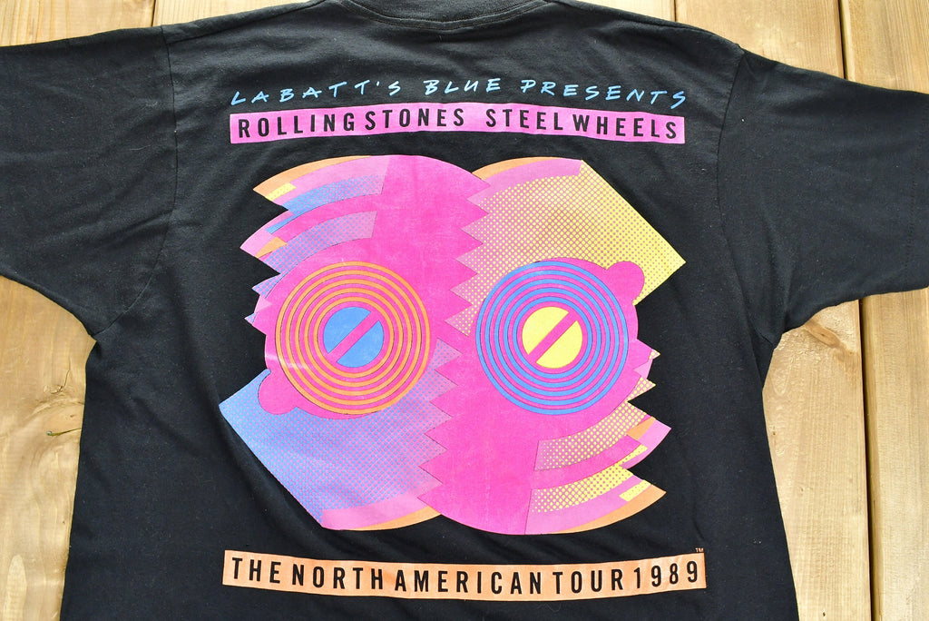 Vintage 1989 The Rolling Stones Steel Wheels Tour Band T-shirt
