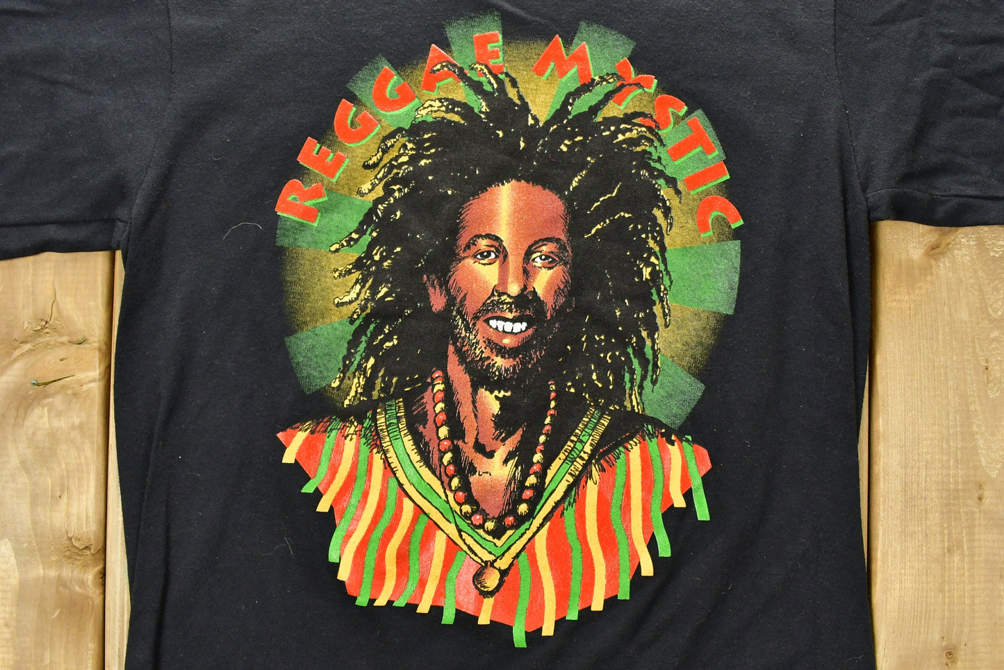 Vintage 1980s Reggae Mystic Graphic Reggae Band T-shirt / Band Tee / Single Stitch / Made in Canada / Music Promo / Premium Vintage