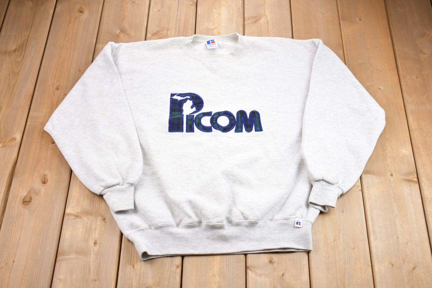 Vintage 1990s Picom Made In USA Russell Athletics Crewneck Sweatshirt / 90s Crewneck / Souvenir / Athleisure / Streetwear / 90s Picom