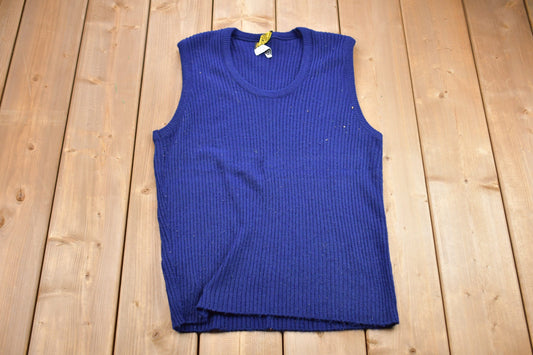 Vintage Knitted Wool Sweater Vest / Vintage 90s Wool Vest / Pattern Sweater / Outdoor / Hand Knit / Pullover Sweatshirt / 90s Fargo