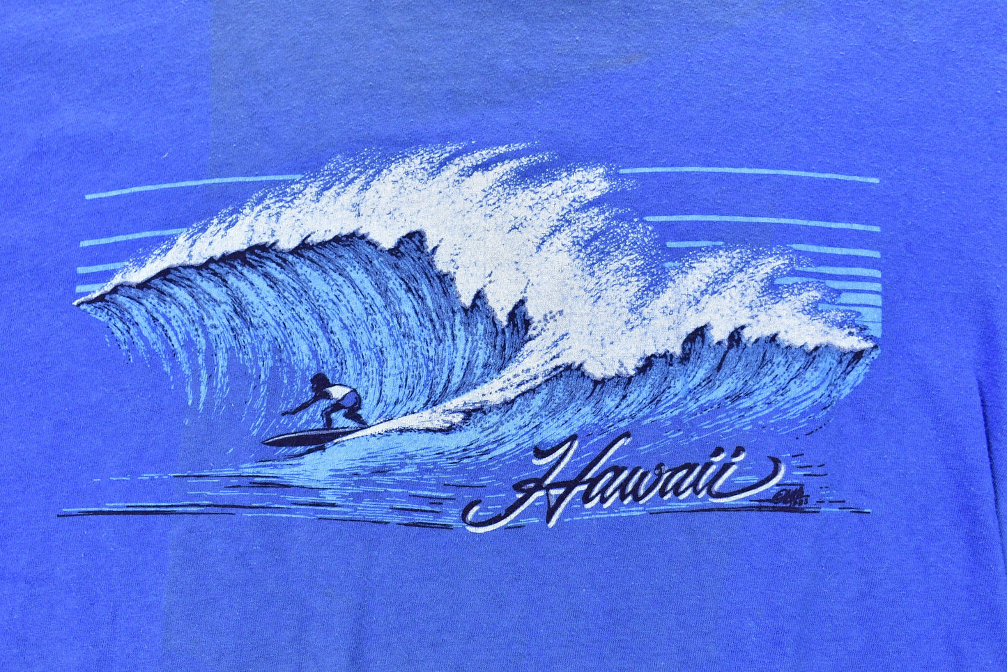 Vintage 1983 Hawaii Surfing Graphic Souvenir T Shirt / Streetwear / Made In USA / Vacation Tee / Travel & Tourism / Single Stitch