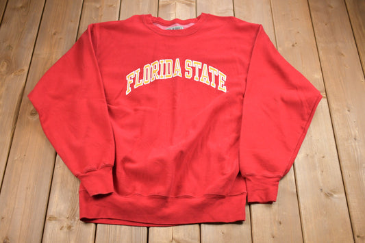 Vintage 1990s Florida State University Sportswear Graphic / 90s Crewneck / Varsity Sweater / NCAA / Steve & Barry's Pullover Sweatshirt