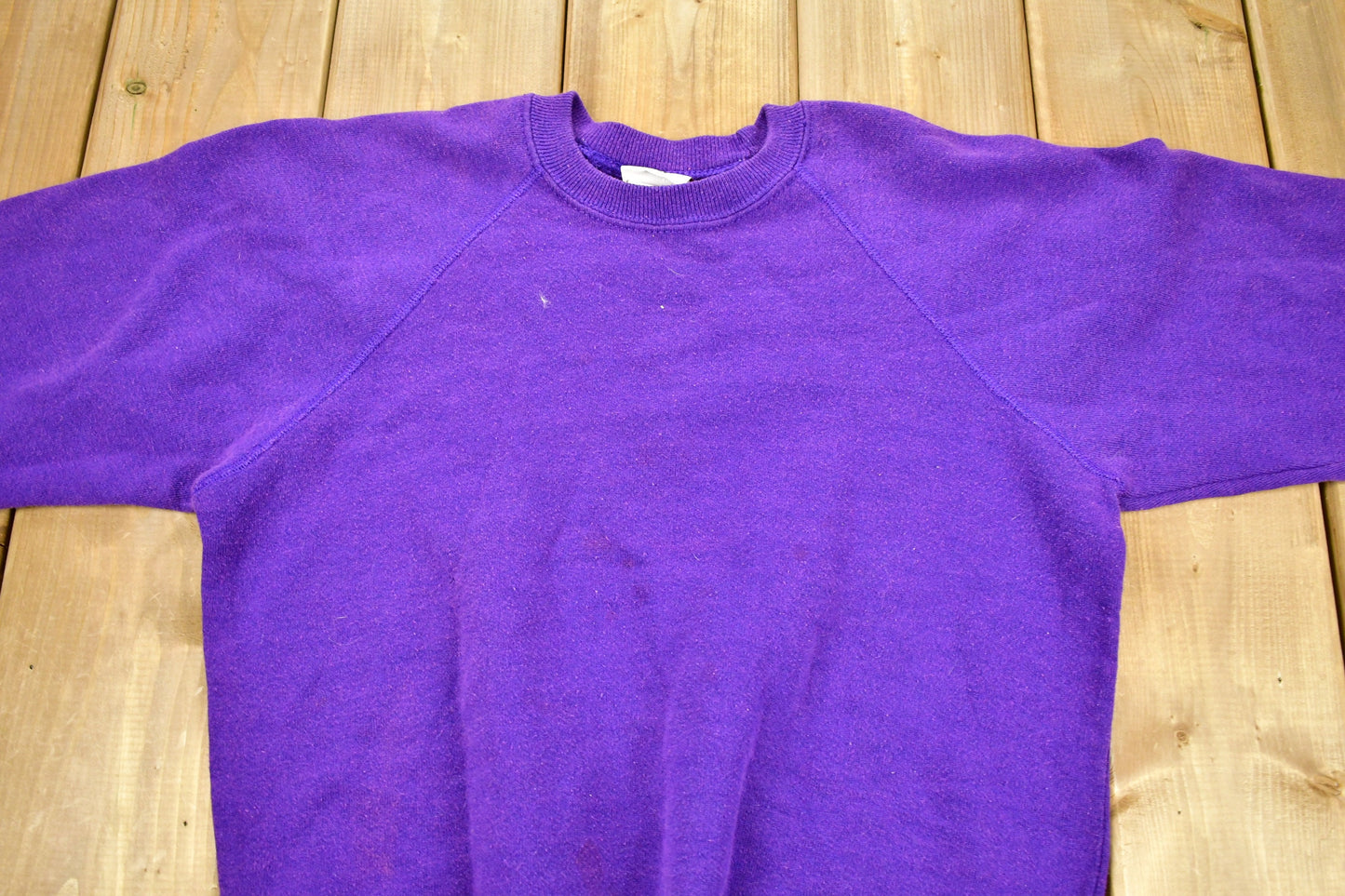 Vintage 1980s Sturdy Sweats By Lee Raglan Cut Blank Crewneck Sweatshirt / 90s Crewneck / Ladies Sweater / Streetwear / Purple Blank