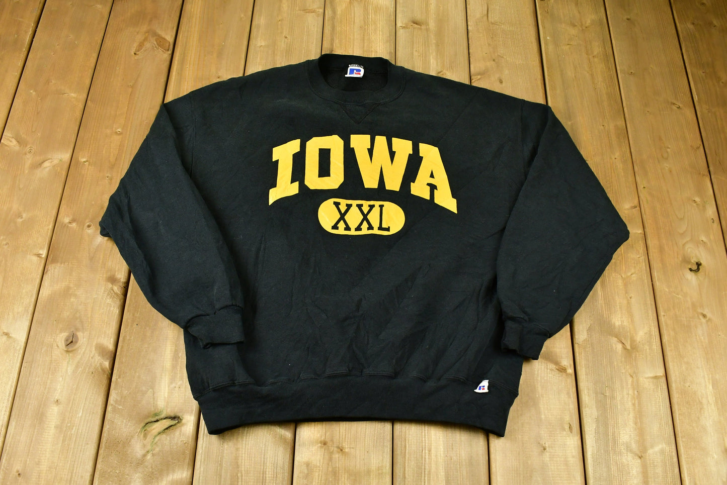 Vintage 1990s University of Iowa State Collegiate Crewneck / Russell Athletics / NCAA Sweatshirt / Sportswear / Americana / Made In USA