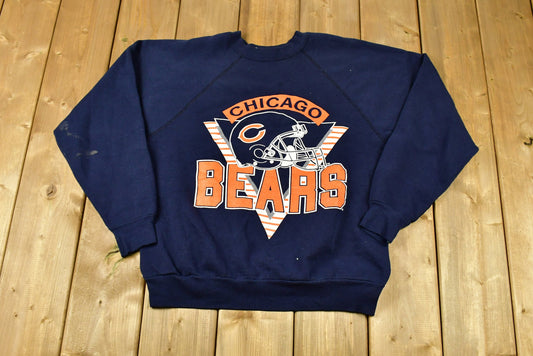 Vintage 1980s Chicago Bears NFL Raglan Crewneck Sweatshirt / Made In USA / Football / Sportswear / Athleisure / Americana / Vintage Bears