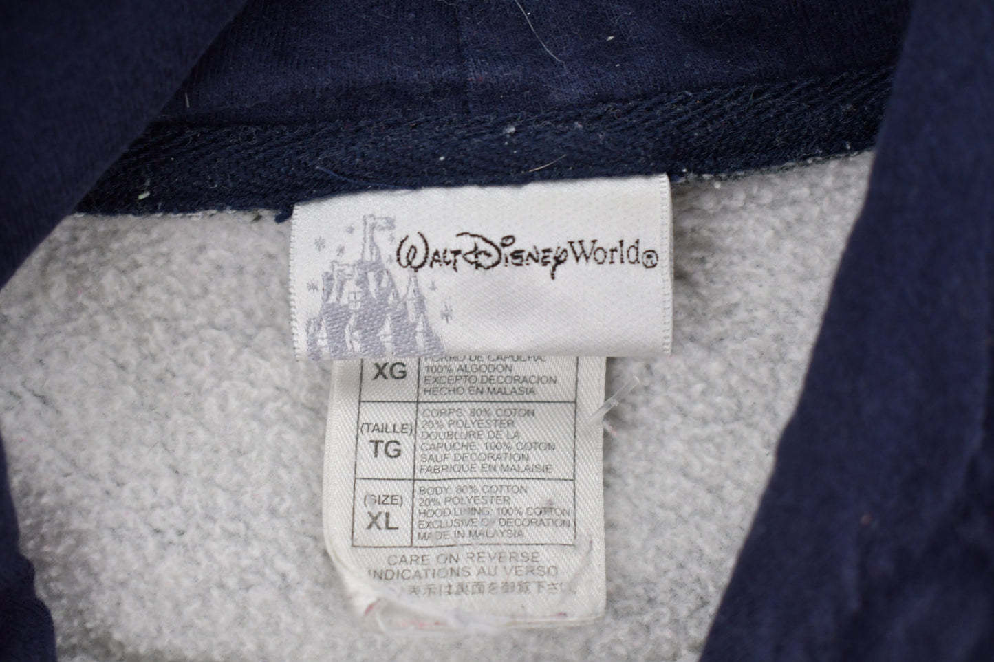 Vintage 1990s Walt Disney World Embroidered Graphic Hoodie / 90s Hoodie / Vintage Sweater / Mickey Mouse Graphic / Athletic Pull Over