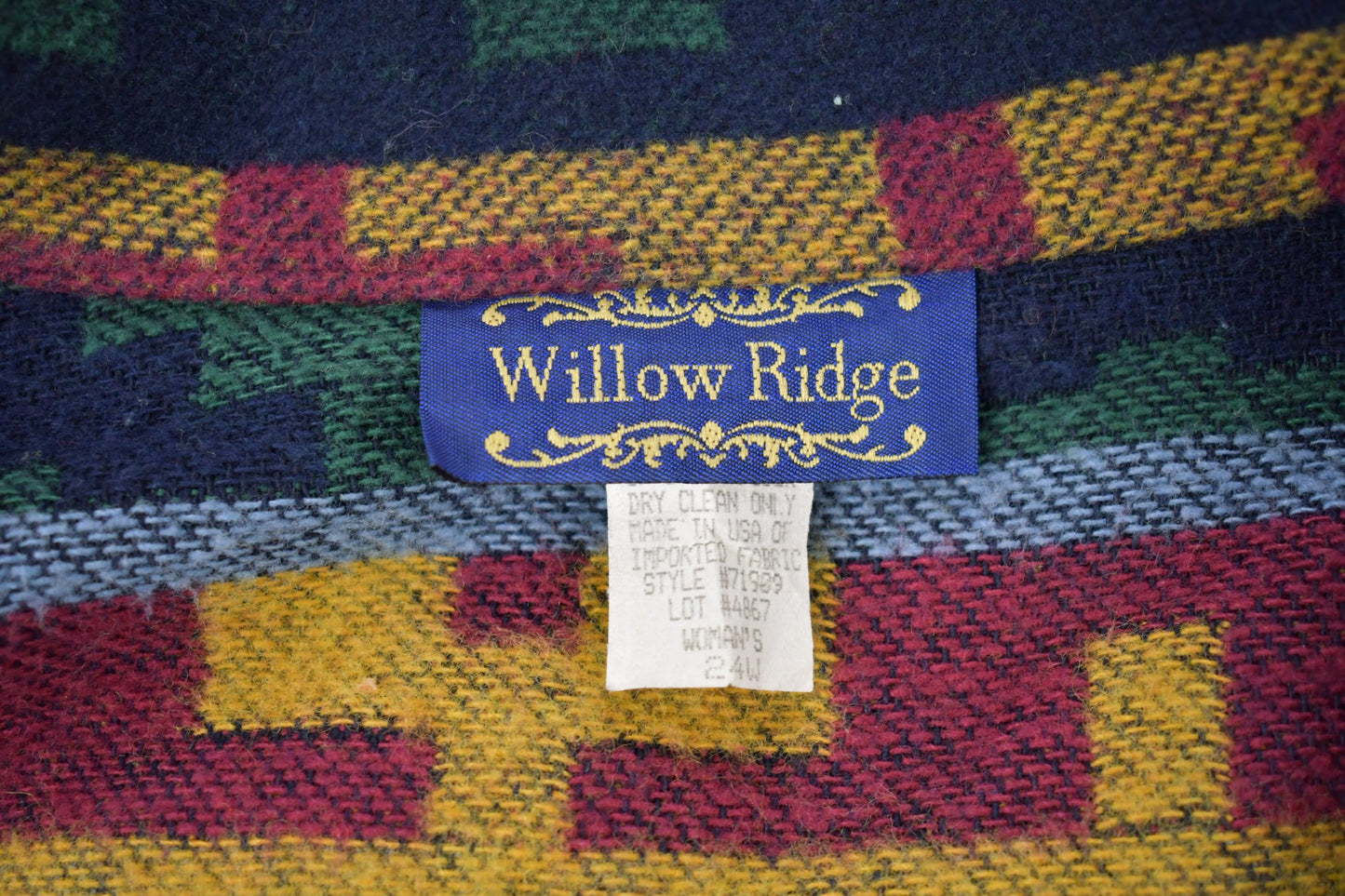 Vintage 1990s Willow Ridge Made In USA Knitted Sweater / Vintage 90s Cardigan / Pattern Sweater / Outdoor / Hand Knit / Knit Jacket