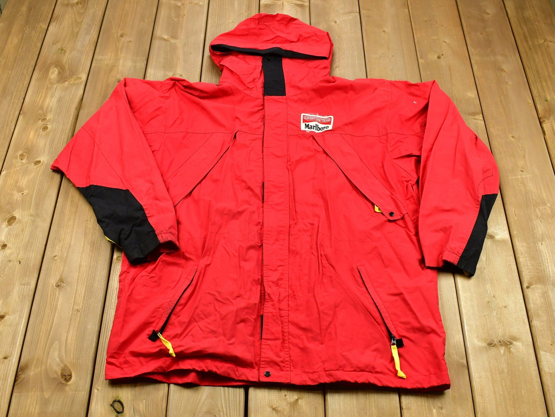 Vintage 1990s Marlboro Adventure Team Nylon Windbreaker Shell Jacket