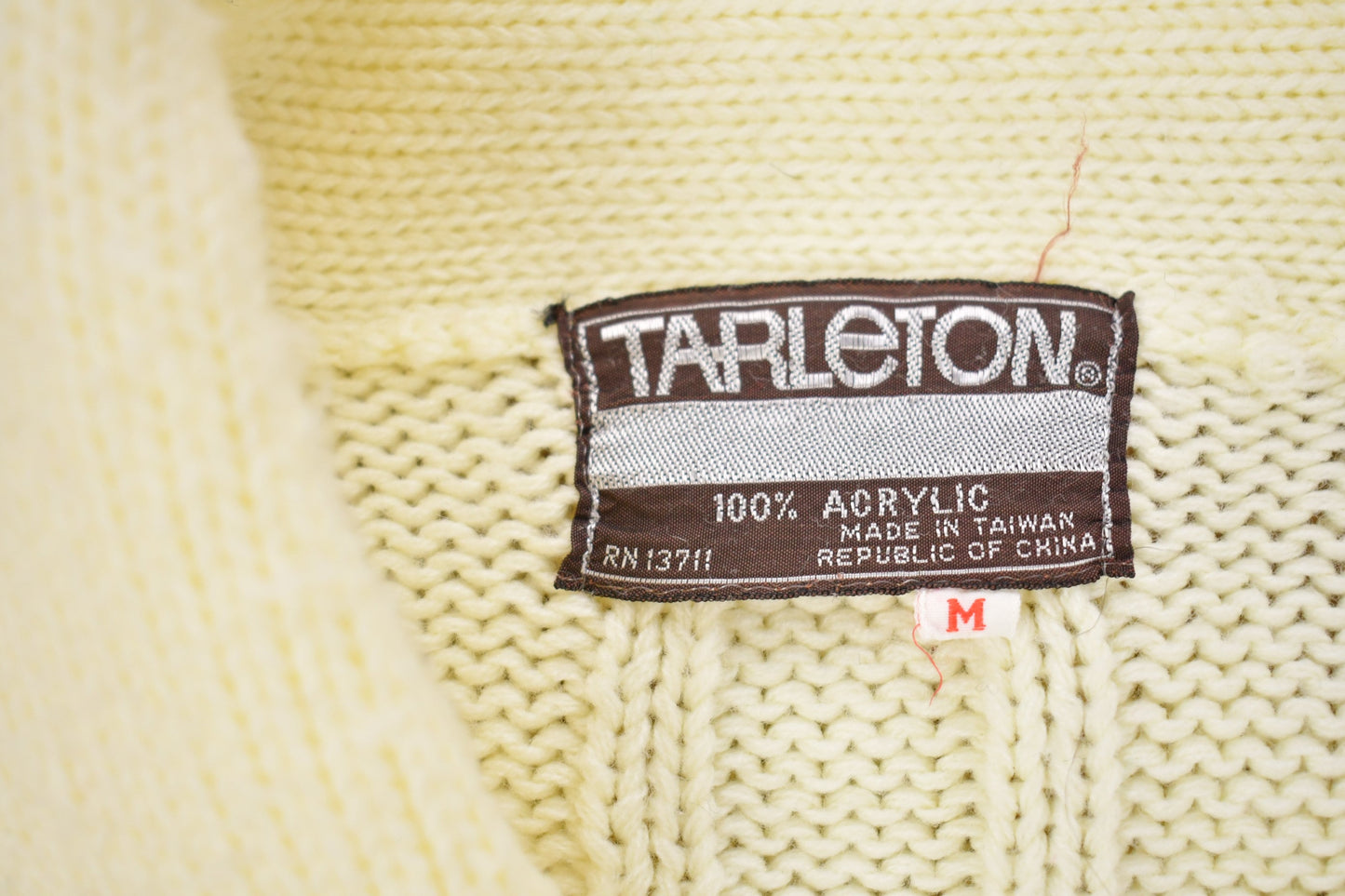 Vintage 1980s Tarleton Curling Knitted Sweater / Vintage 90s Cardigan / Pattern Sweater / Outdoor / Hand Knit / Pullover Sweatshirt