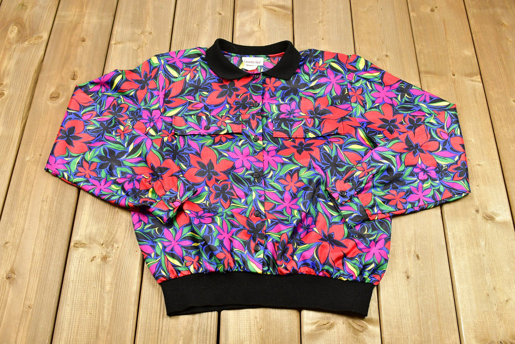 Vintage 1990s Lauren Lee All Over Print Button Up Windbreaker
