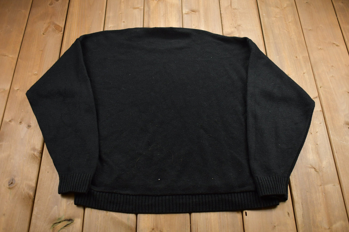 Vintage 1990s Protégé Knitted Sweater / Vintage 90s Crewneck / Pattern Sweater / Outdoor / Hand Knit / Pullover Sweatshirt