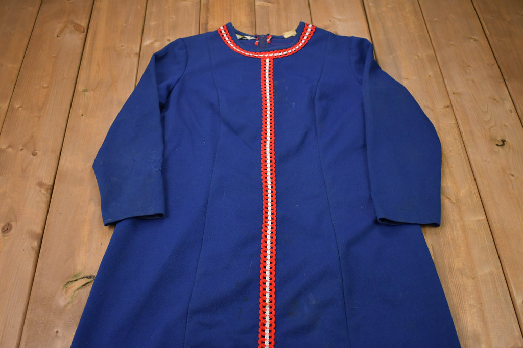 Vintage 1960s Flutterbye Wool Dress