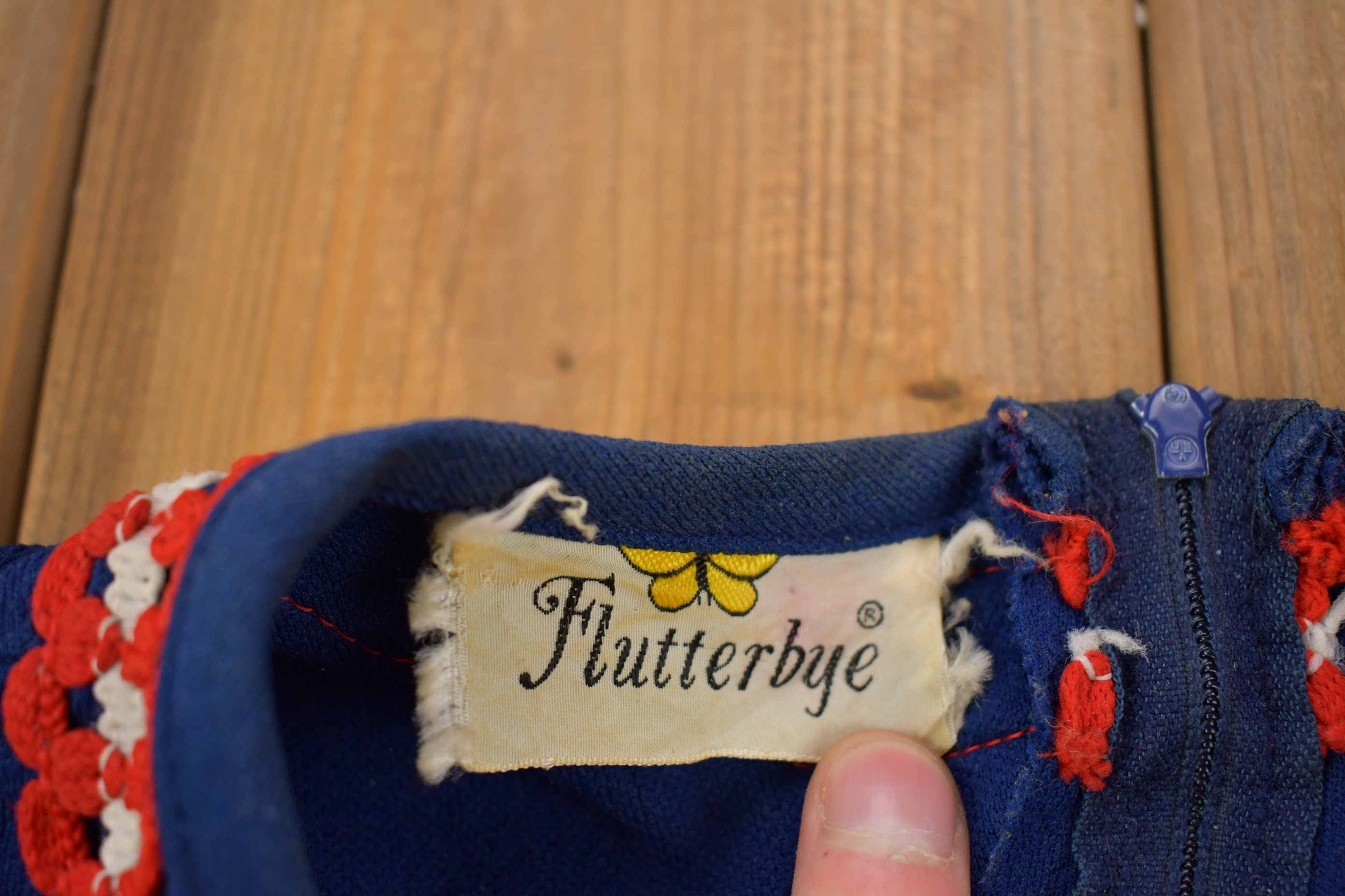 Vintage 1960s Flutterbye Wool Dress