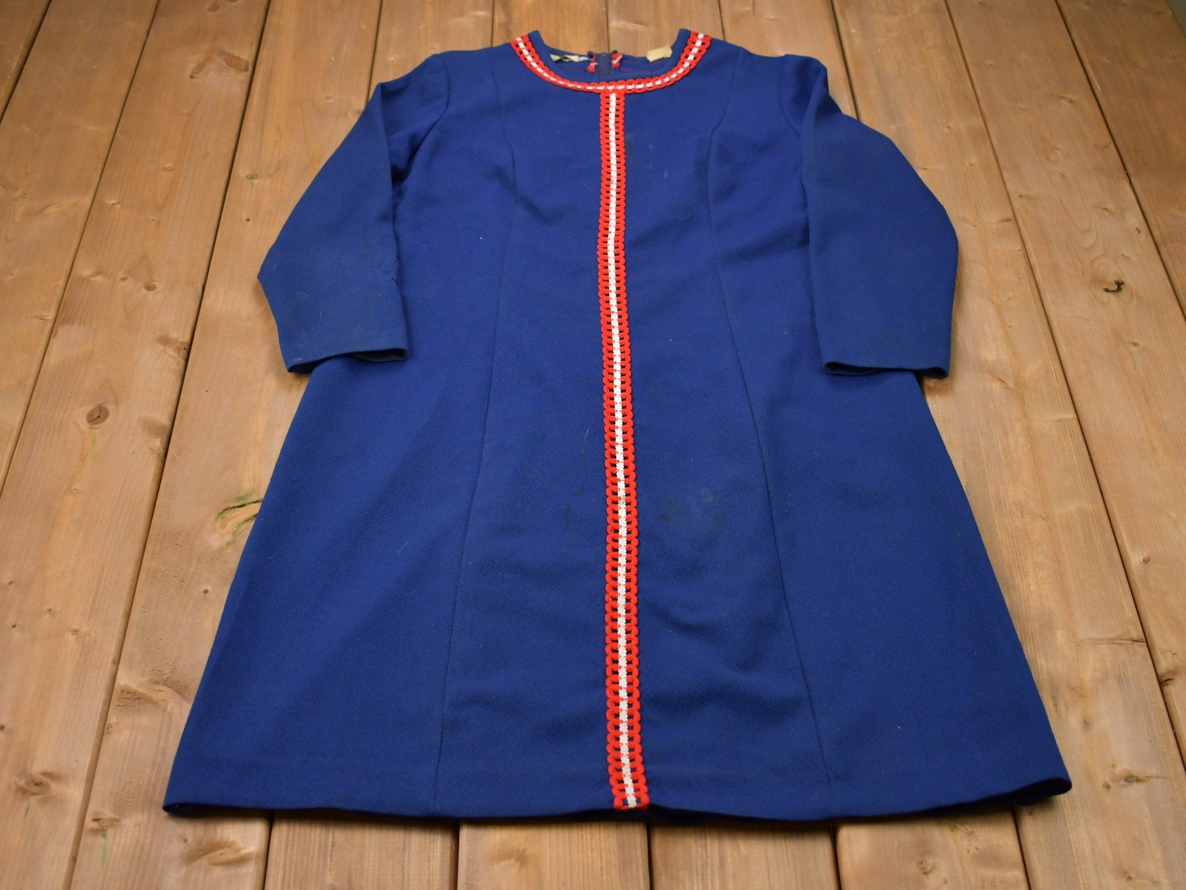 Vintage 1960s Flutterbye Wool Dress