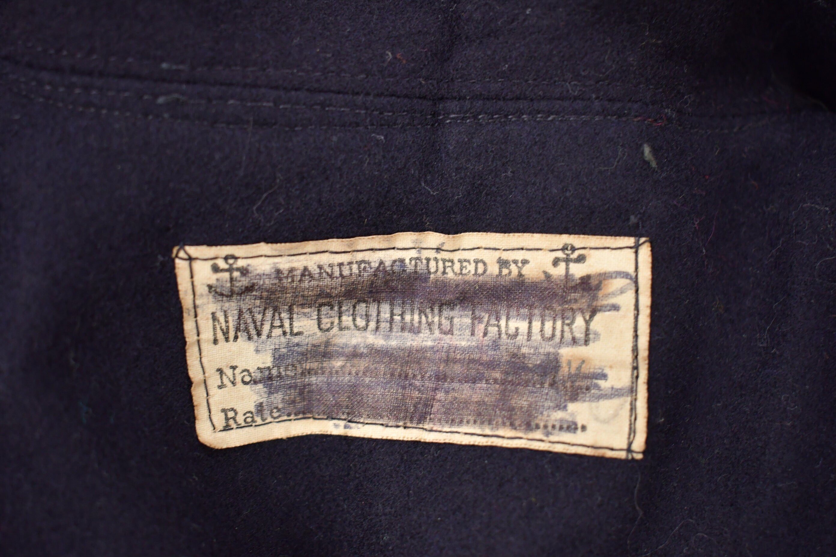 Vintage 1940s WWll Naval Clothing Factory Wool Sweater
