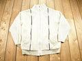 Vintage 1990s 3D Cable Knit Full Zip Sweater