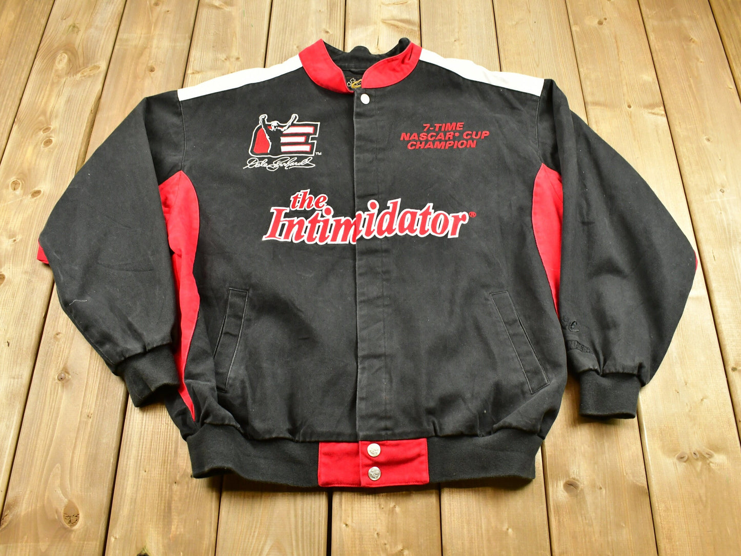 Vintage 1990s Dale Earnhardt The Intimidator Nascar Racing Jacket / Chase Authentics / Streetwear / Automotive Apparel / Championship